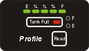 Profile Solo single tank display panel with full alert.