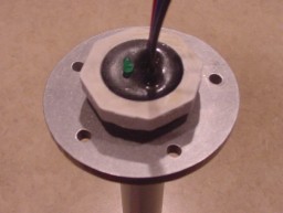 Typical sensor rod installed through the adapter.